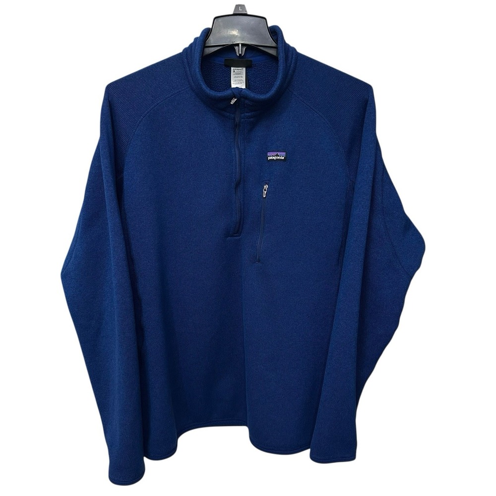 Patagonia Jacket Men's 2XL Navy Better Sweater Fleece Long Sleeve 1/4 Zip